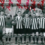 Altes Mannschaftsbild SC Freiburg Scwarz-Weiß